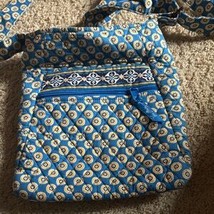 Vera Bradley Blue and Yellow Patterned Crossbody Bag